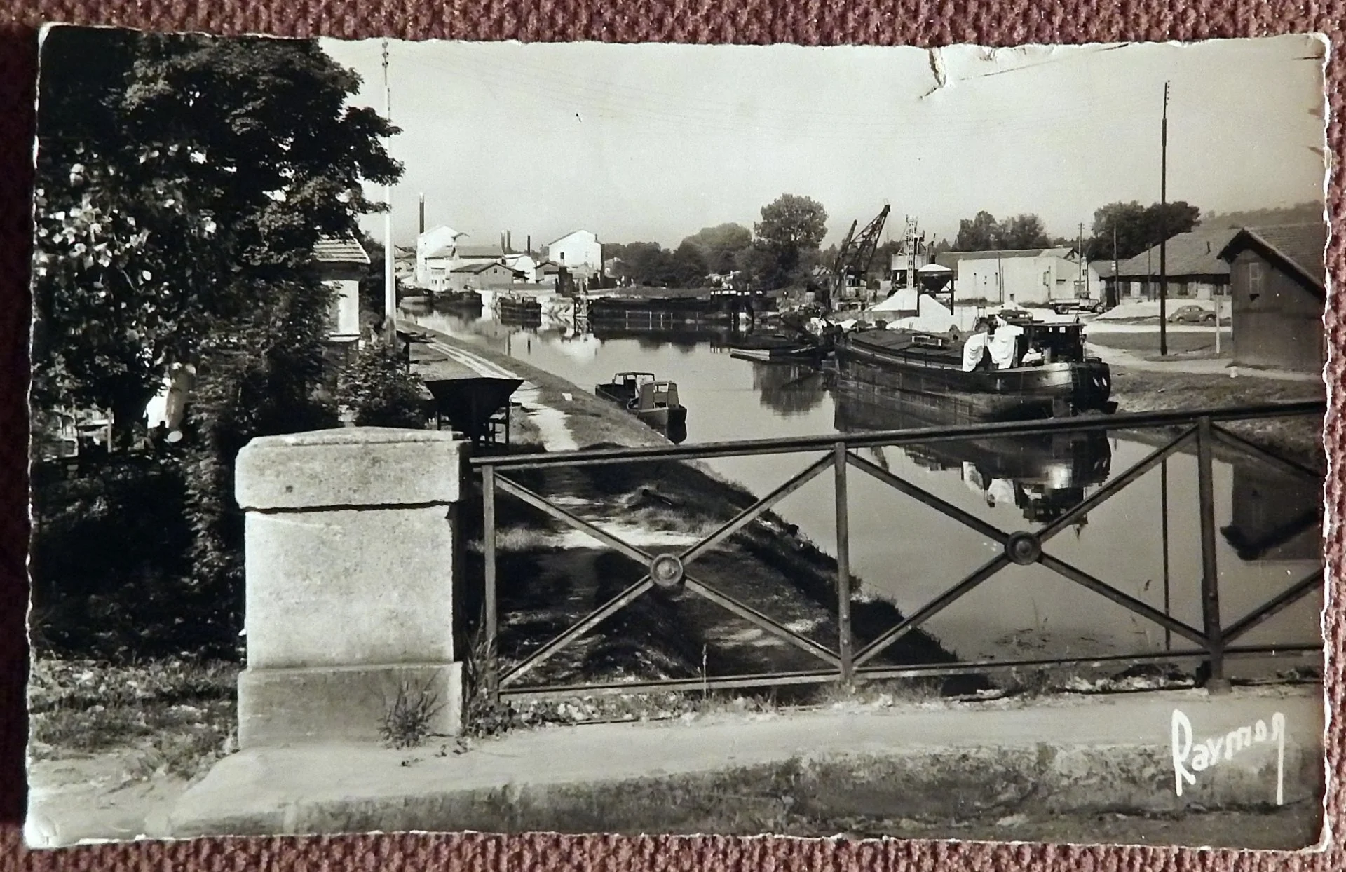 Открытка. Гурне-сюр-Марн. Порт. Франция. 1930-е годы - изображение 1