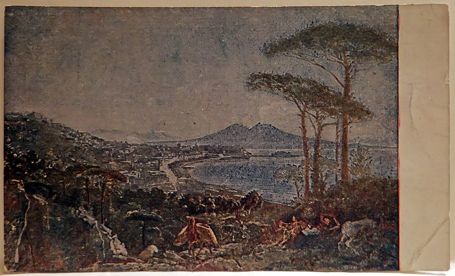Открытка. Худ. Иванов. Пейзаж (Неаполь). Живопись. 1920-е годы - изображение 1
