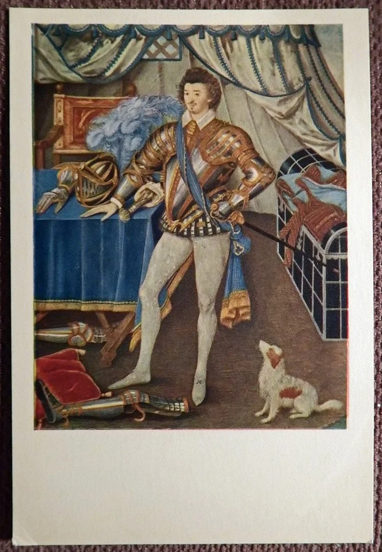 Открытка. Г. Гольбейн. Портрет сэра Генри Гилдфорда. 1930-е годы - изображение 1