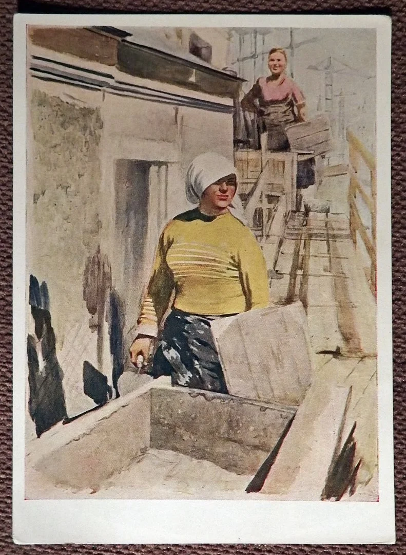 Открытка. Пименов. Маруся, пора обедать. 1963 год - изображение 1