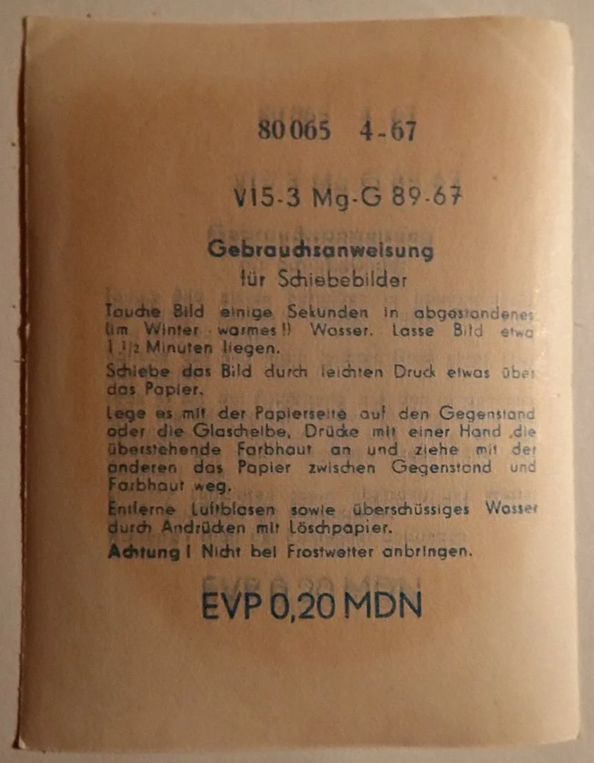 Переводная картинка. Берлин. ГДР. 1966 год - миниатюра 2