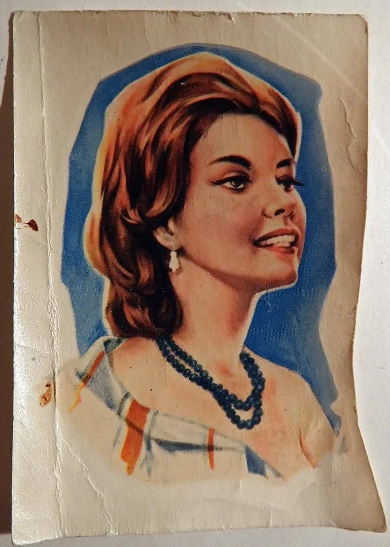 Переводная картинка. Девушка. ГДР. 1966 год - изображение 1