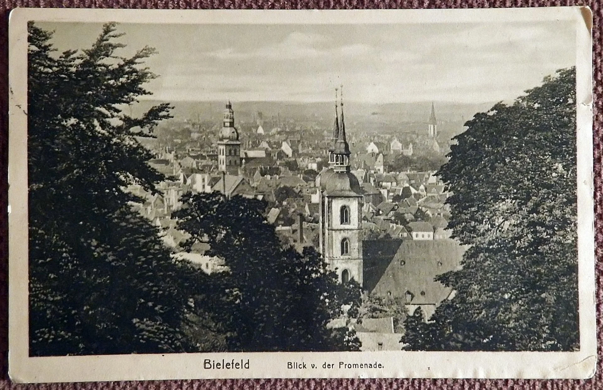 Открытка. Билефельд. Панорамный вид. Германия. 1930-е годы - изображение 1