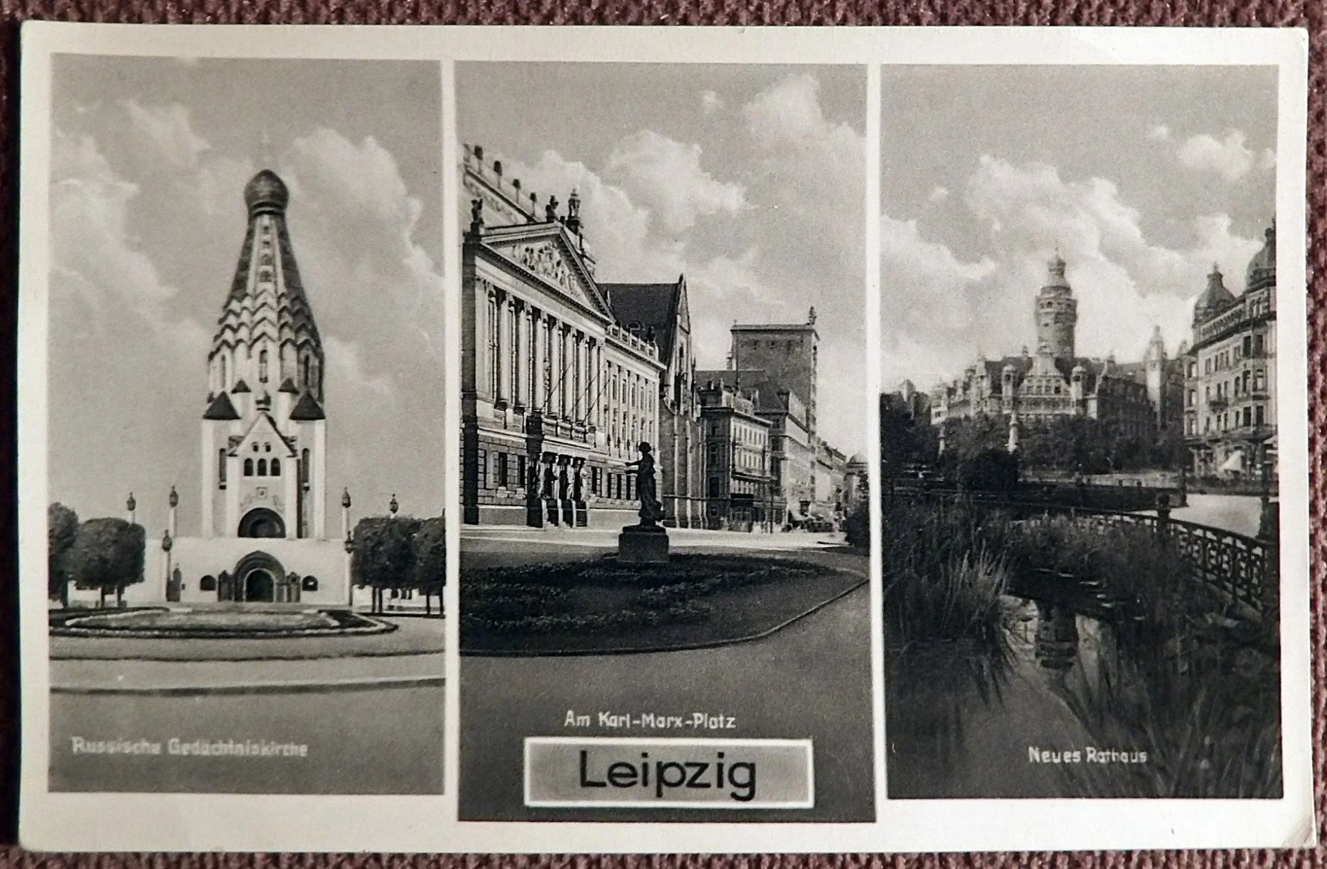 Открытка. Лейпциг. Виды достопримечательностей. Германия. 1930-е годы - изображение 1