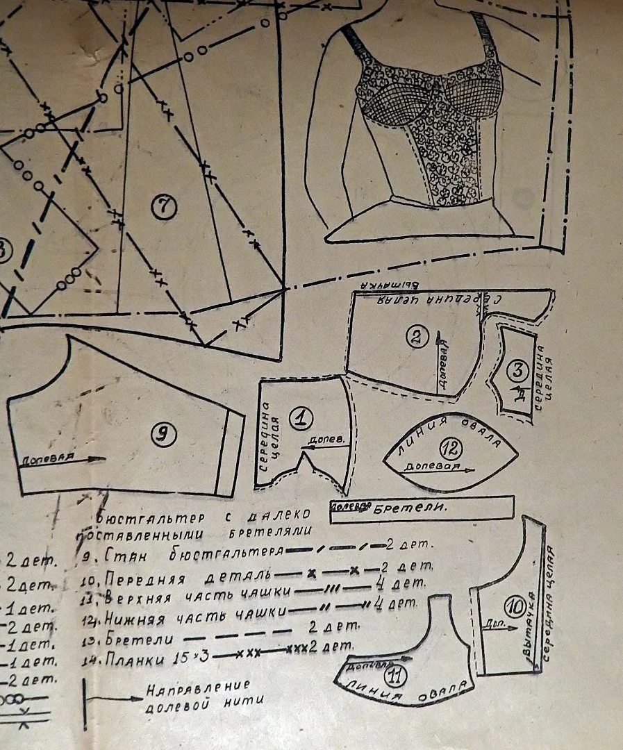 Выкройки. Поделка. Женское белье. Приложение к журналу Работница. 1967 год - миниатюра 5