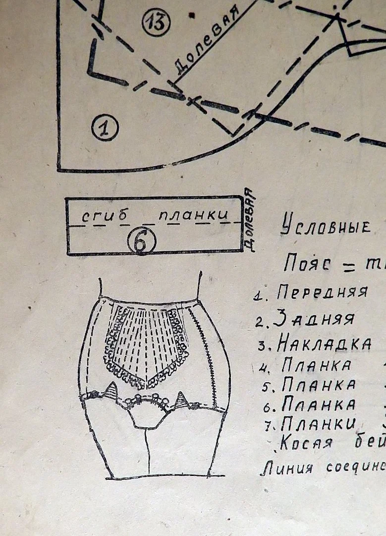 Выкройки. Поделка. Женское белье. Приложение к журналу Работница. 1967 год - миниатюра 6