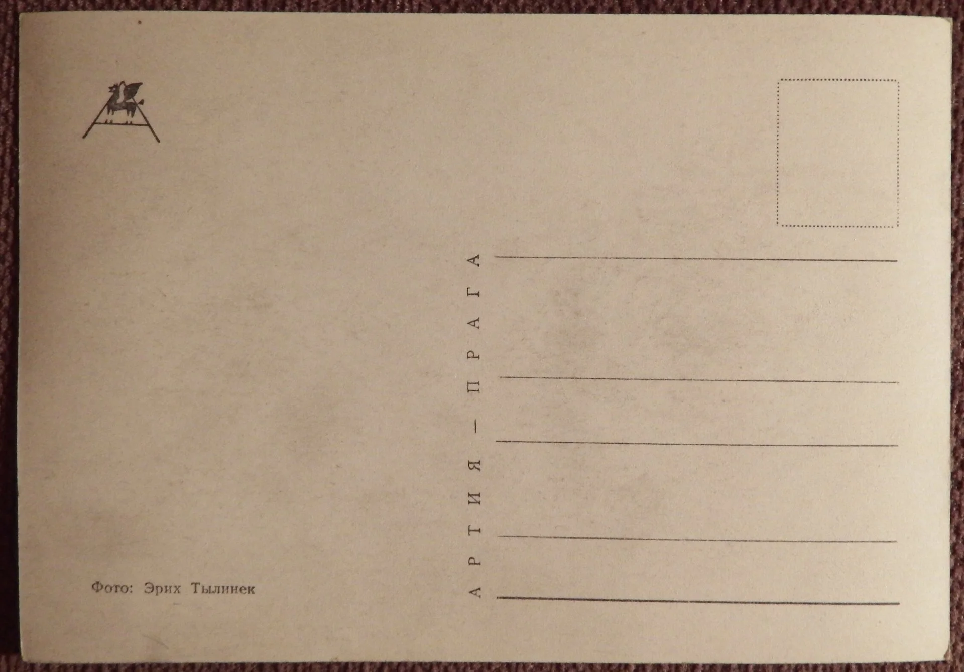Открытка. Кот в корзине. Прага. Чехословакия. 1960-е годы - миниатюра 2