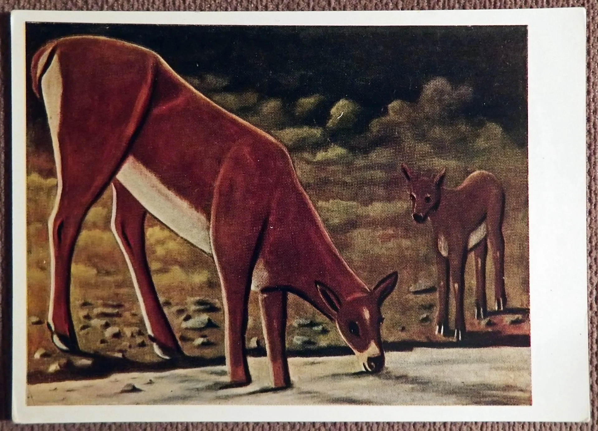 Открытка. Пиросманашвили. Косули. 1963 год - изображение 1