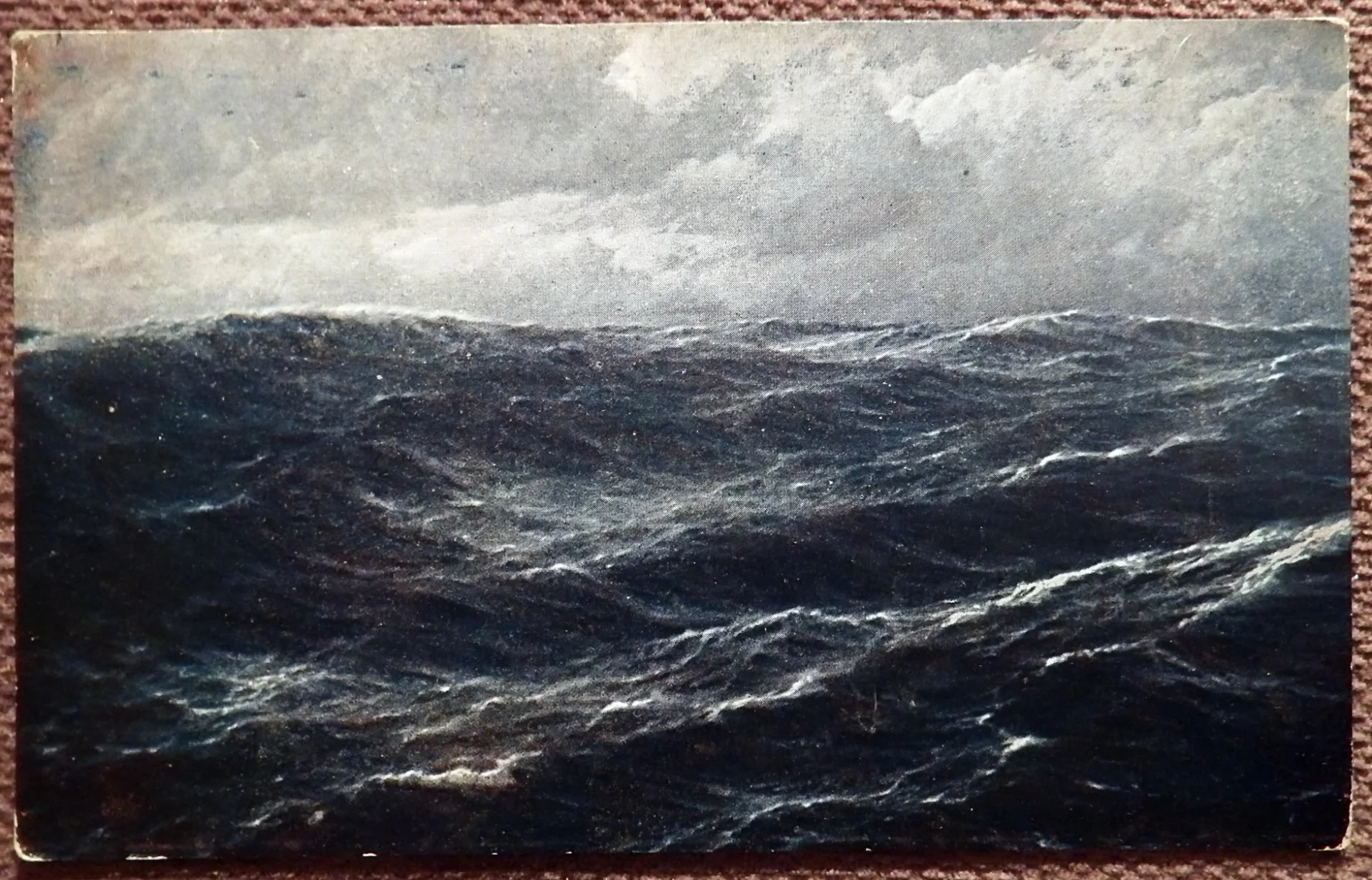 Антикварная открытка. Альквист. Северное море. Живопись. 1920-е годы
