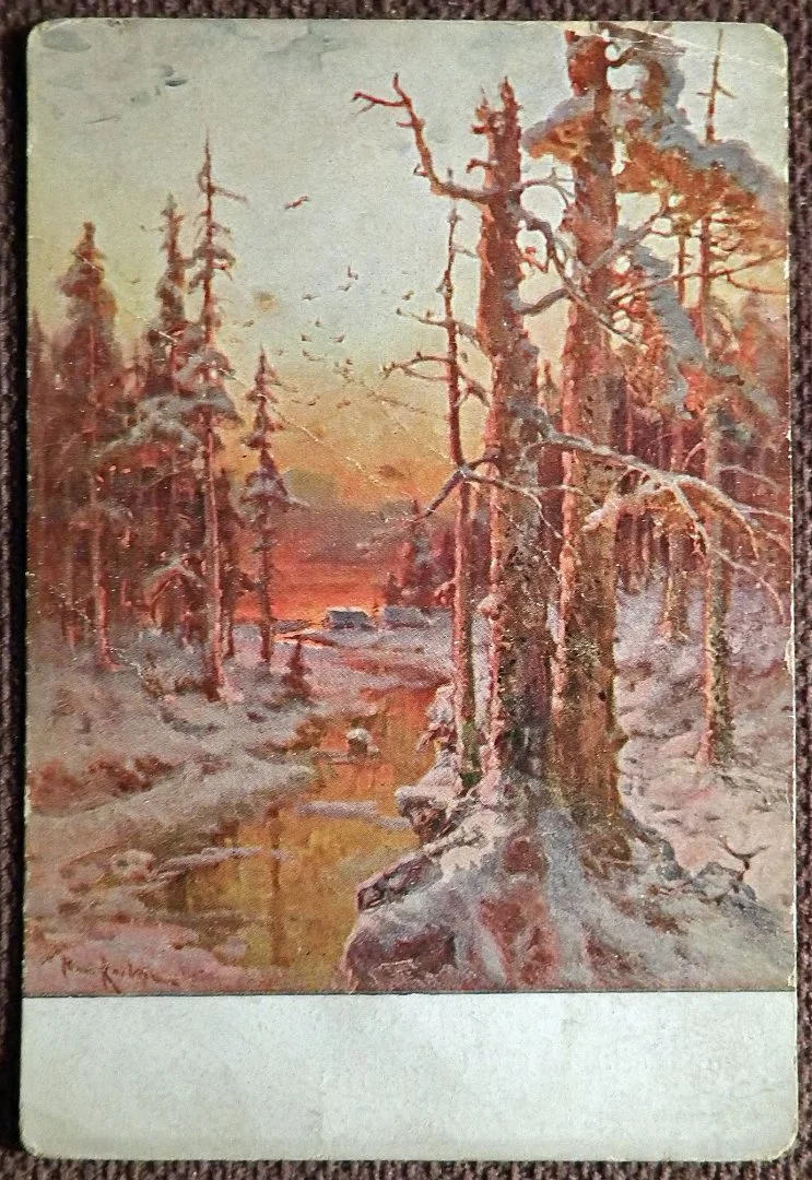 Антикварная открытка. Клевер. Северная глушь. Любанское общ. попечения о бедных