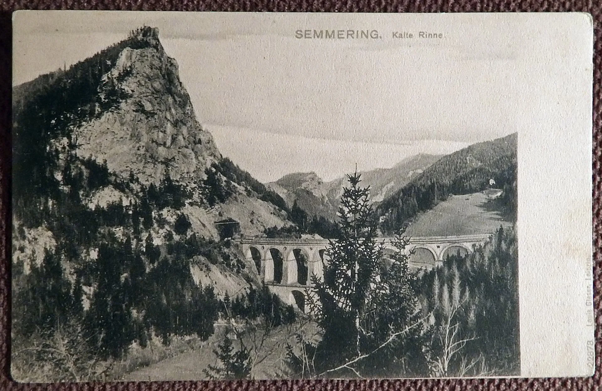 Антикварная открытка. Земмеринг. Виадук Кальте Ринне. Австрия - изображение 1