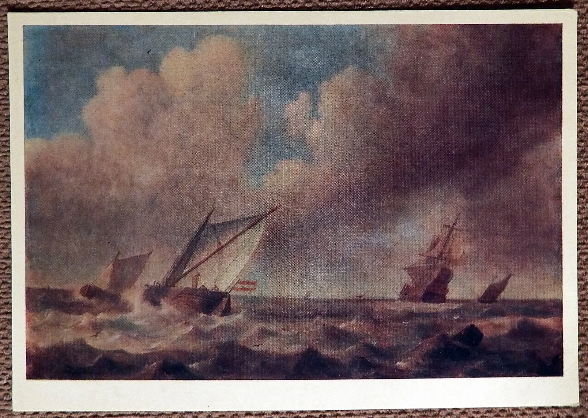 Открытка. Б. Петерс. Морской вид. Живопись. 1979 год