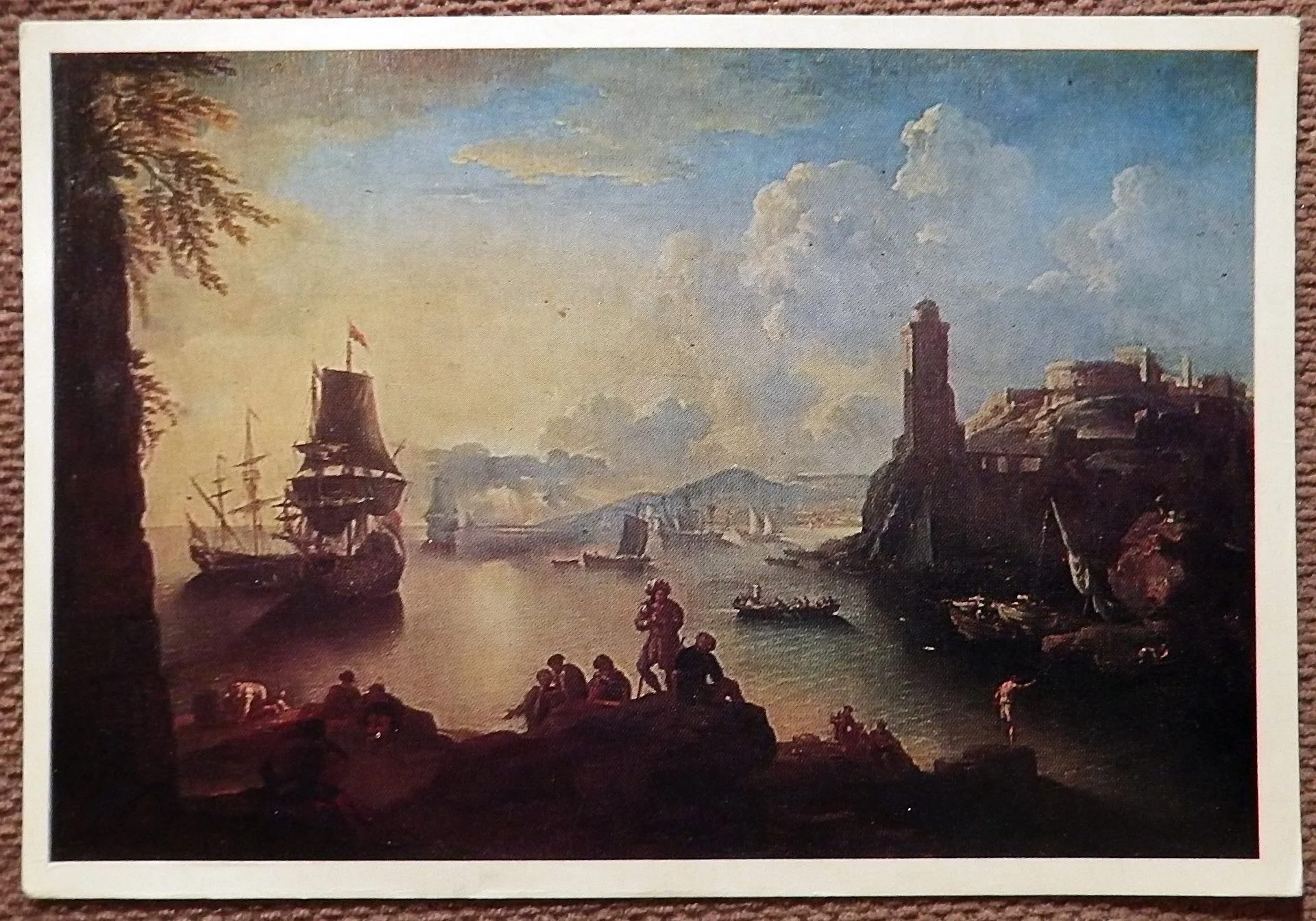 Открытка. К. Верне. Морской берег. Живопись. 1979 год