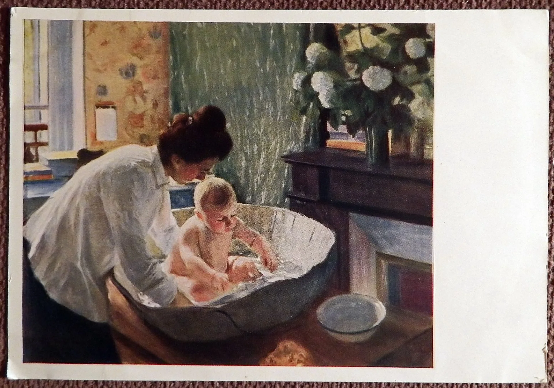 Открытка. Кустодиев. Утро. Живопись. 1964 год - изображение 1