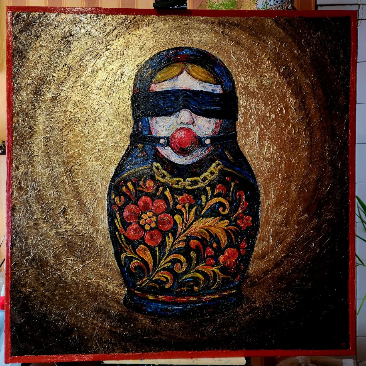 Картина «Кричащая», 80х80см, торг - миниатюра 3