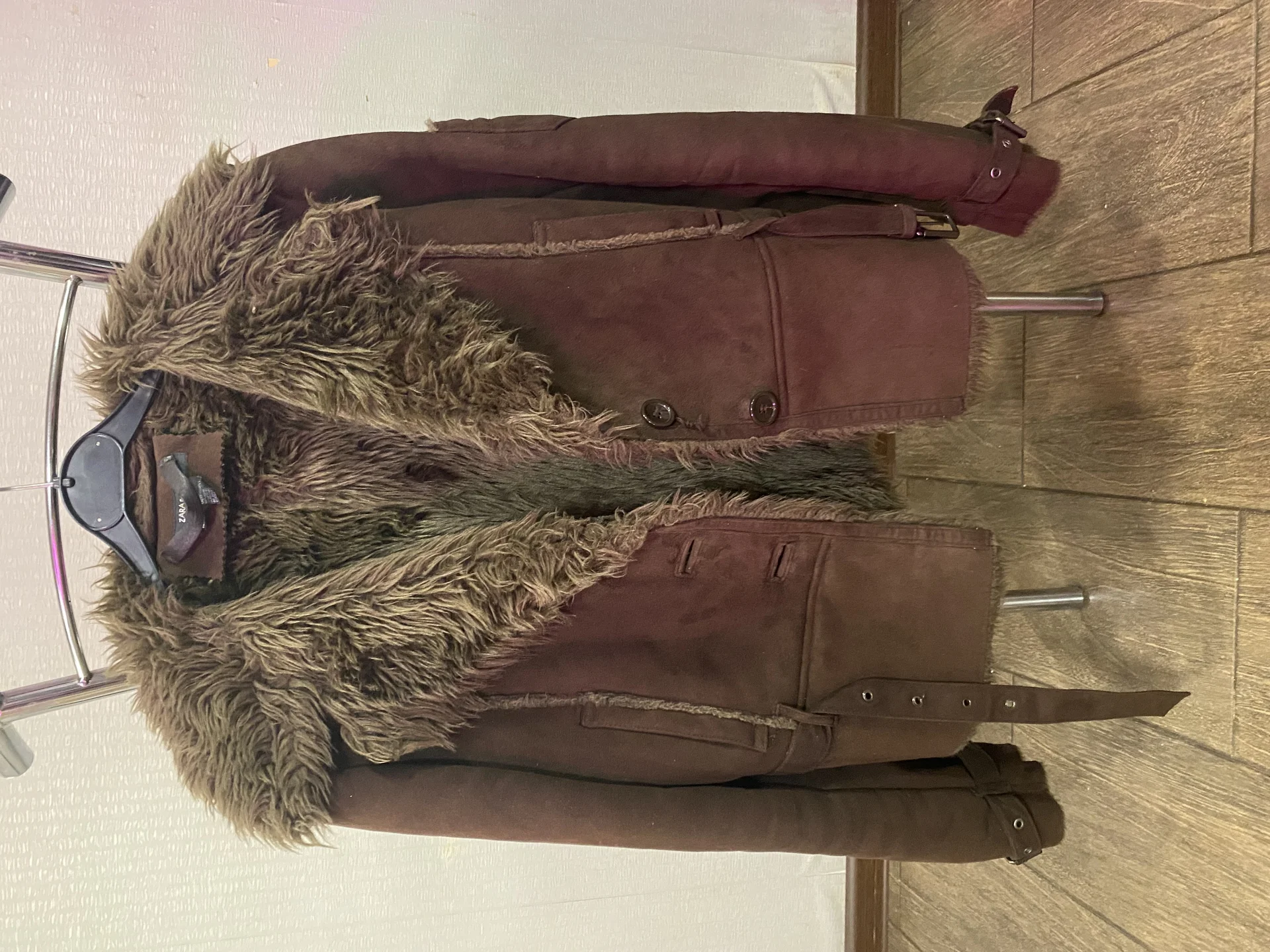 Дублёнка женская Zara Basic M - миниатюра 3