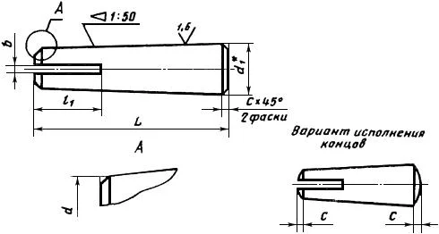 Штифт конический ГОСТ 19119-80 - изображение 1