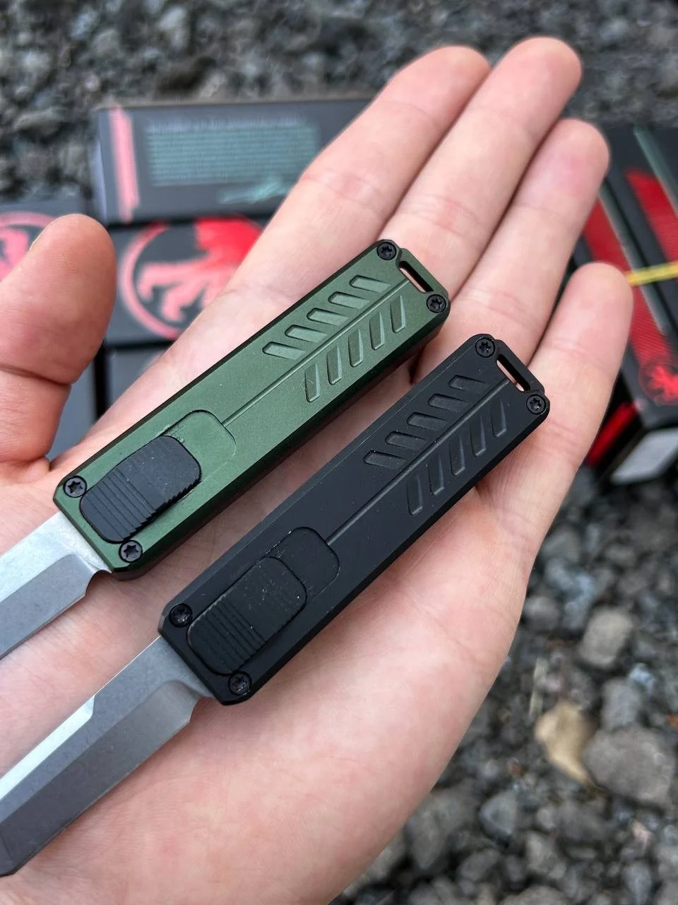 Нож автоматический Microtech мини - миниатюра 3