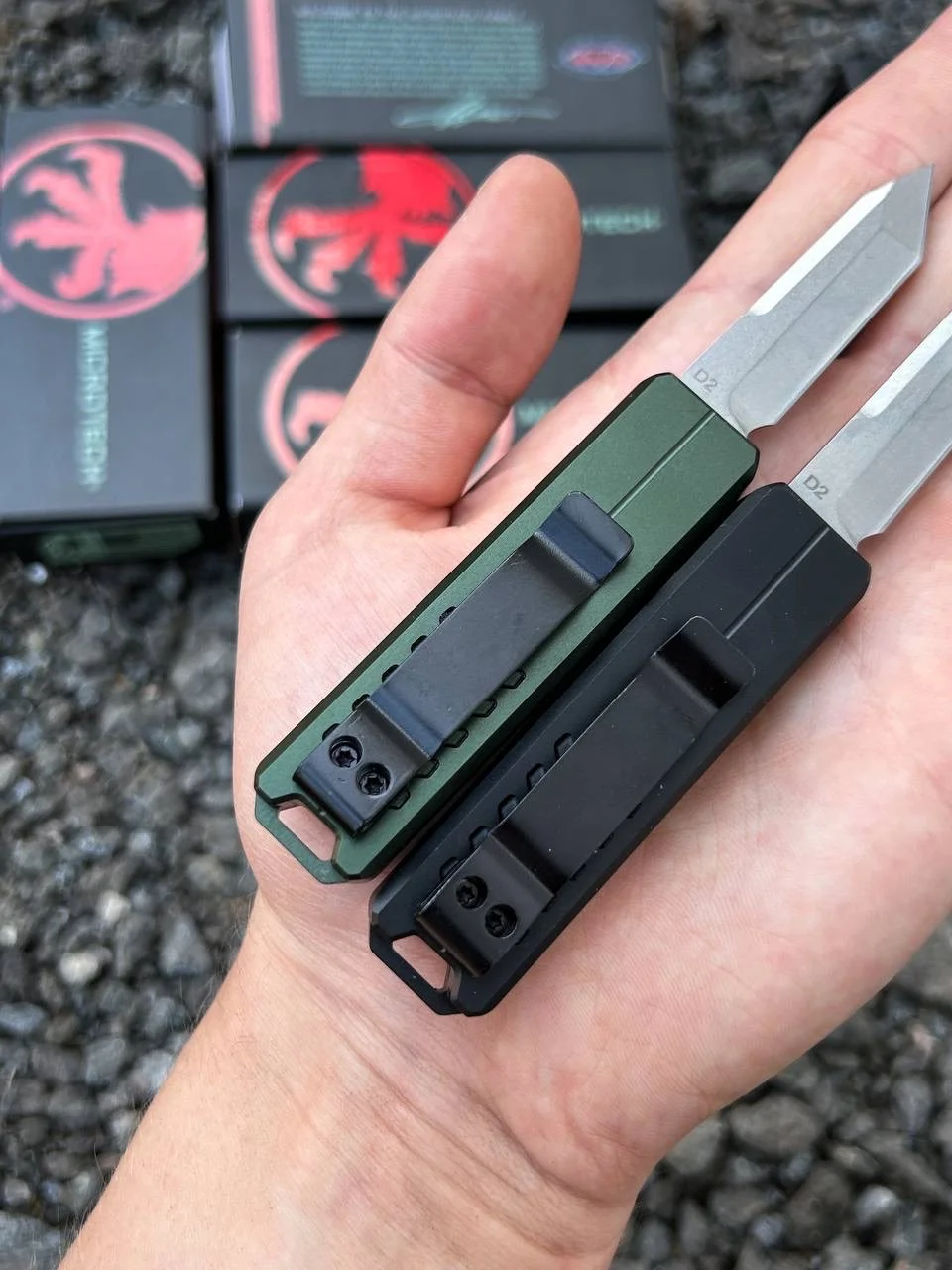 Нож автоматический Microtech мини - миниатюра 6