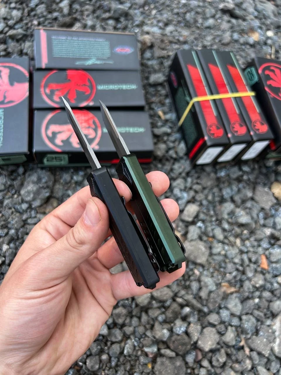 Нож автоматический Microtech мини - миниатюра 7