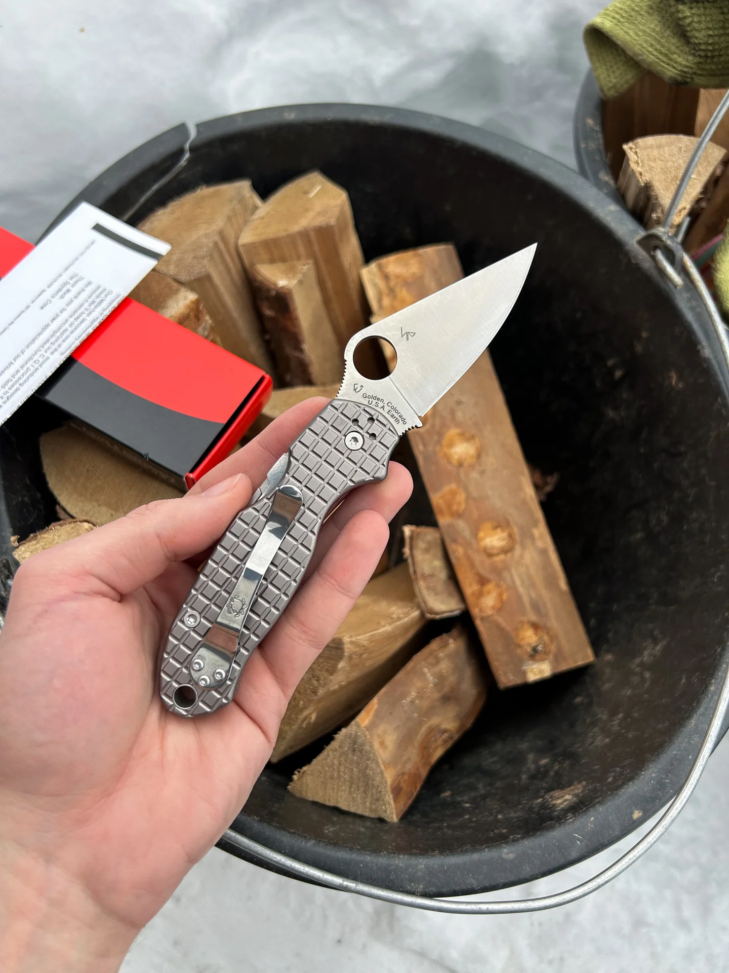 Нож Spyderco Paramilitary 3 Aluminium - миниатюра 4