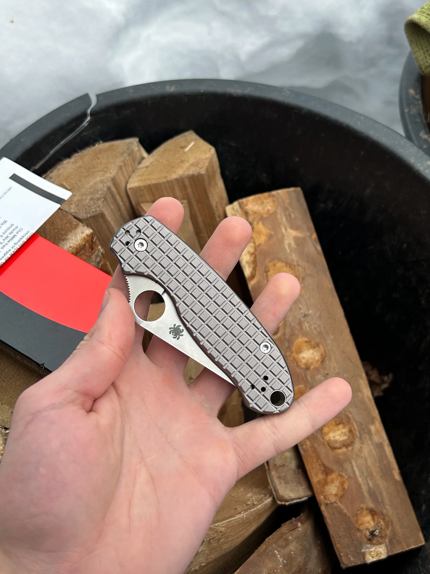 Нож Spyderco Paramilitary 3 Aluminium - миниатюра 9