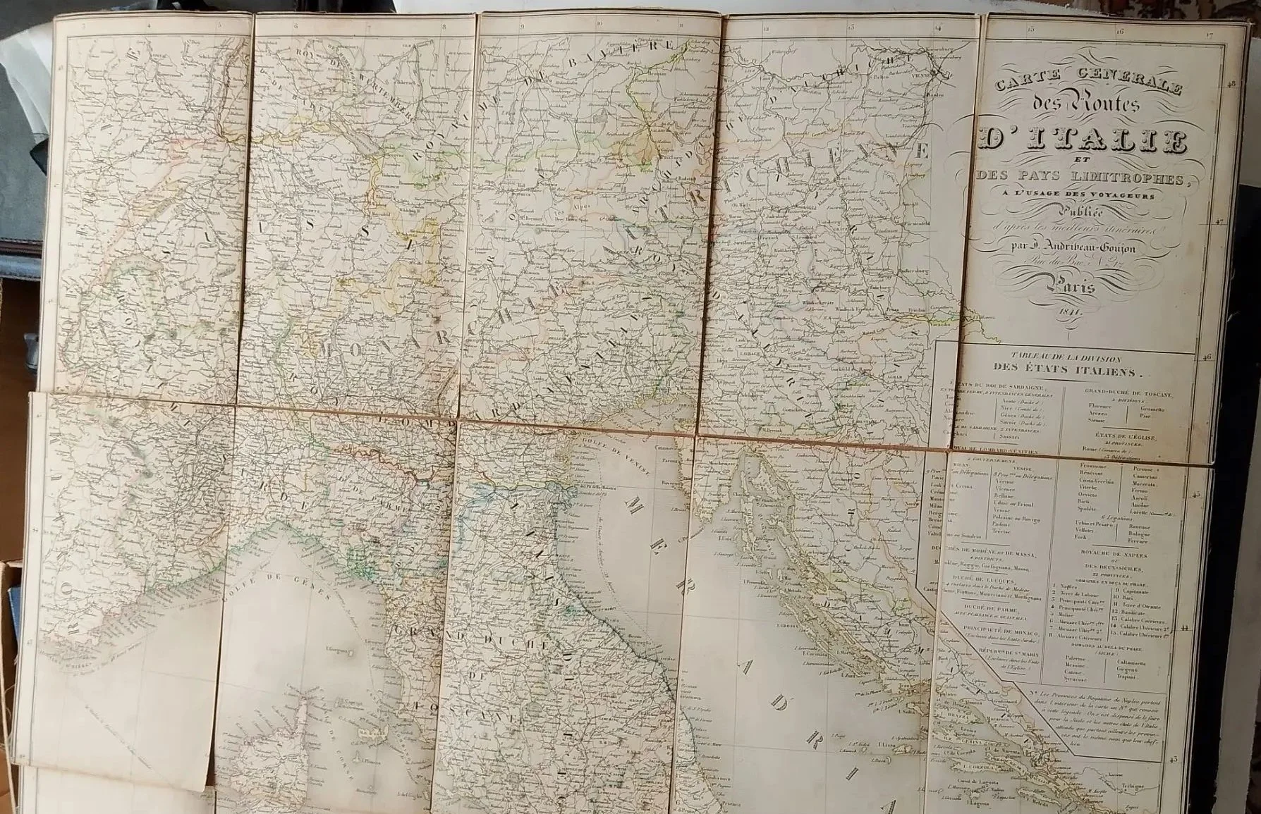 карта Италии, издание Париж, 19 век - миниатюра 7