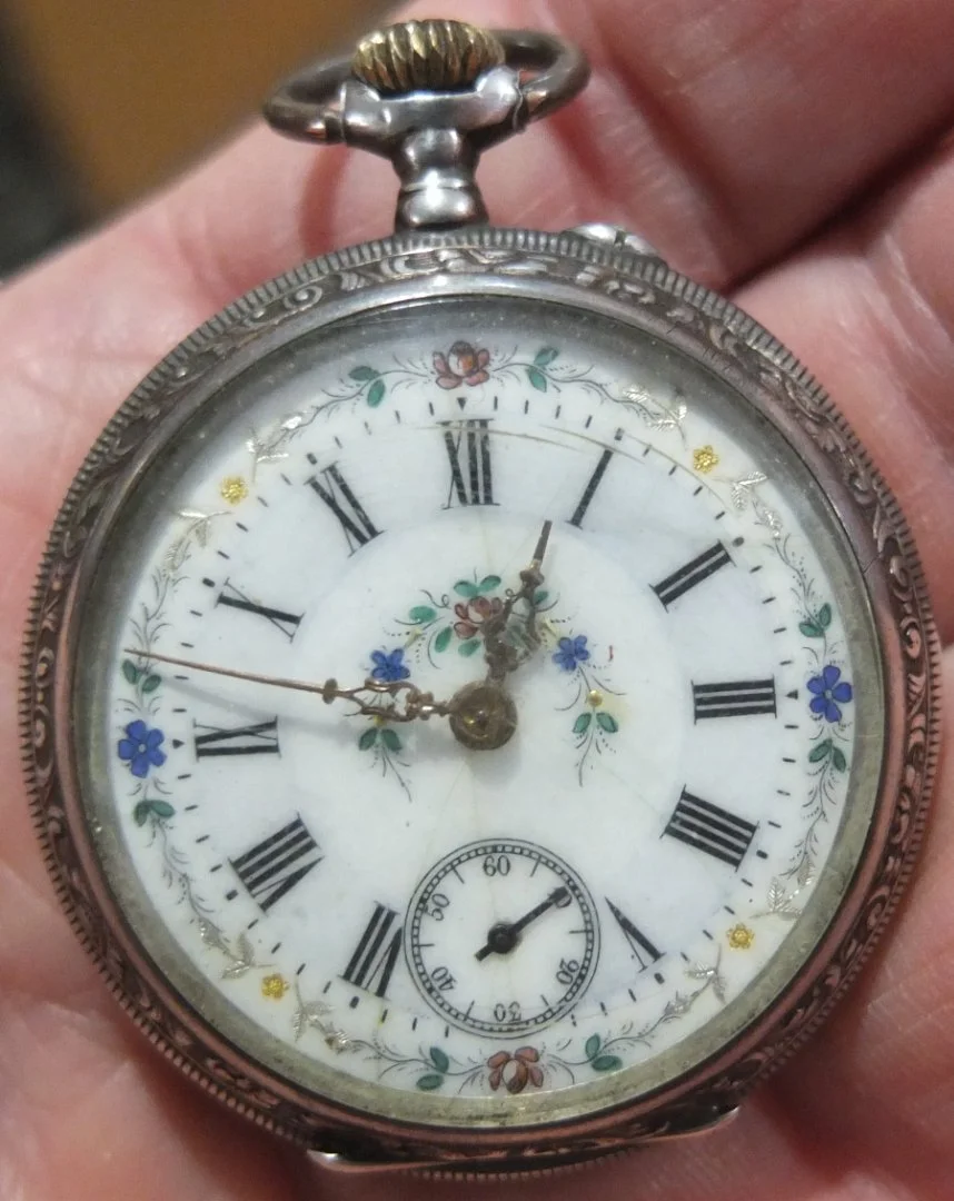 серебряные часы карманные Швейцария, рабочие,19 век - миниатюра 9