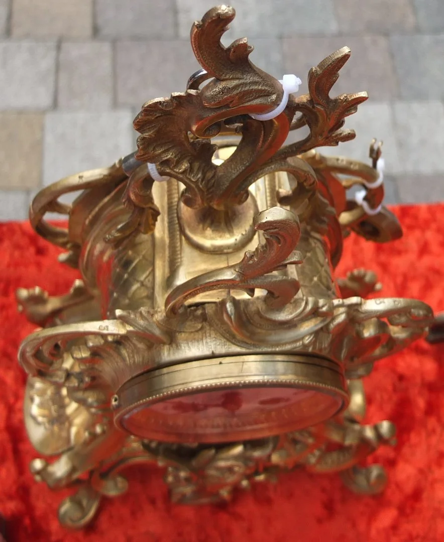 каминные часы бронза, Европа, рабочие, всё родное - миниатюра 3