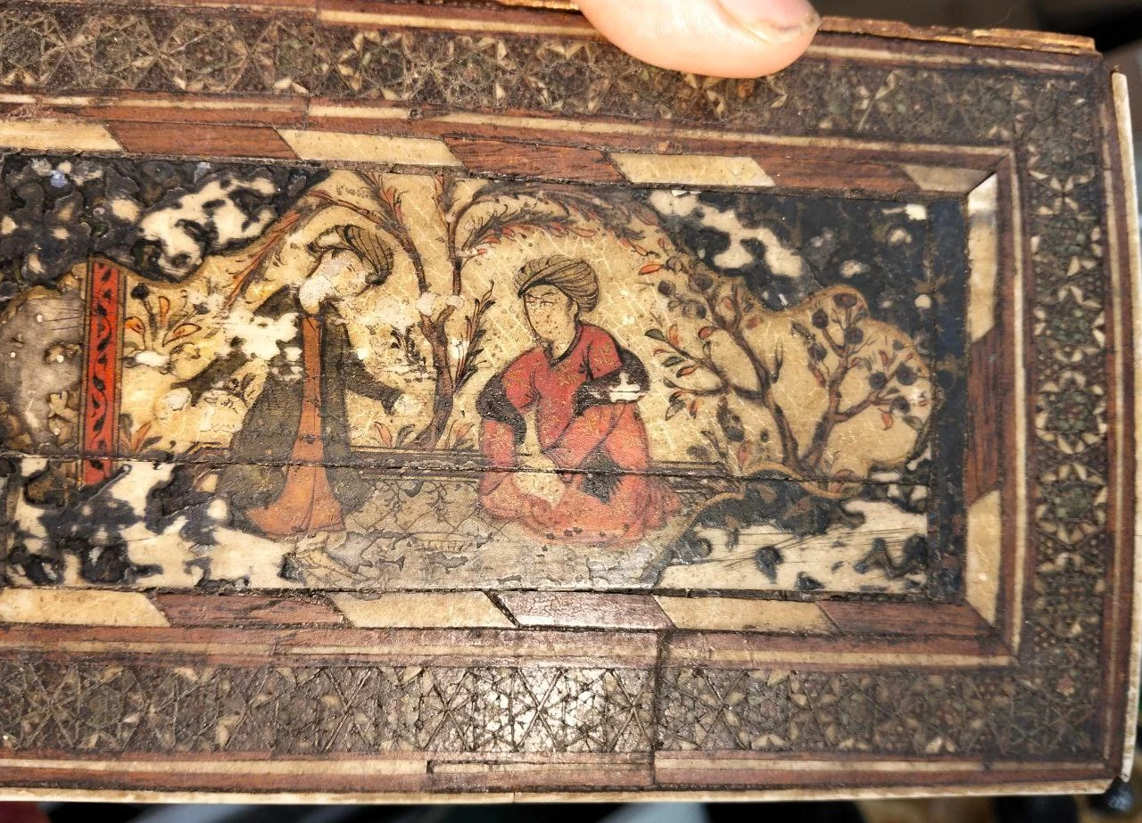 шкатулка Древняя Персия, расписная шкатулка, 18 в - миниатюра 5