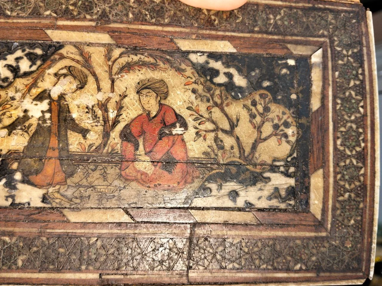шкатулка Древняя Персия, расписная шкатулка, 18 в - миниатюра 6