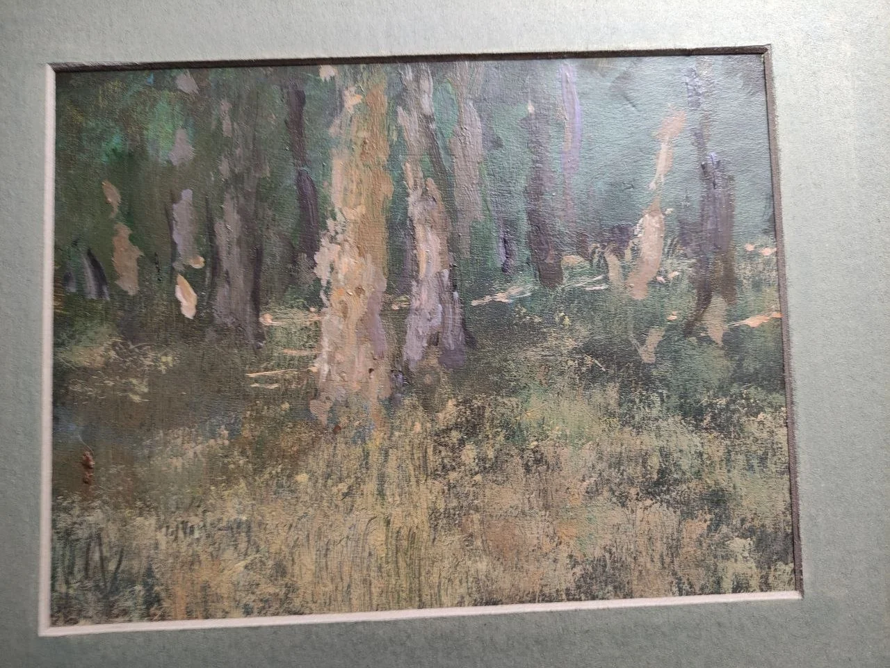 картина Дубы лесные, картон, масло, НХ - изображение 1