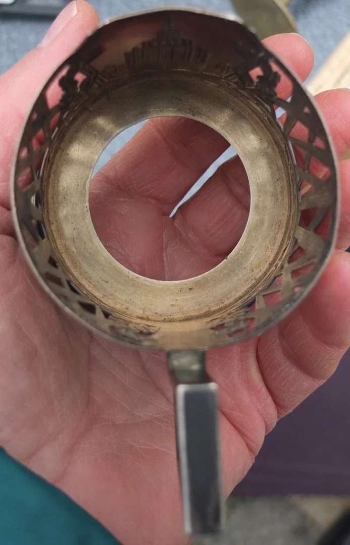 серебряный подстаканник МГУ, серебро 875 проба - миниатюра 4