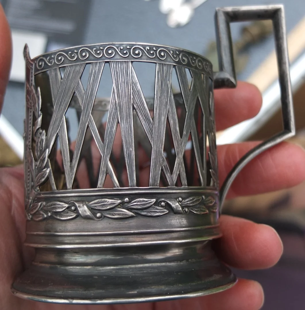 серебряный подстаканник МГУ, серебро 875 проба - миниатюра 7