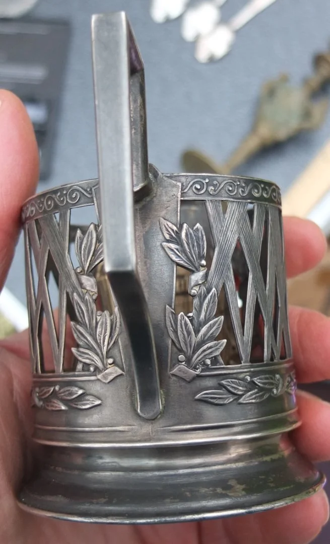 серебряный подстаканник МГУ, серебро 875 проба - миниатюра 8