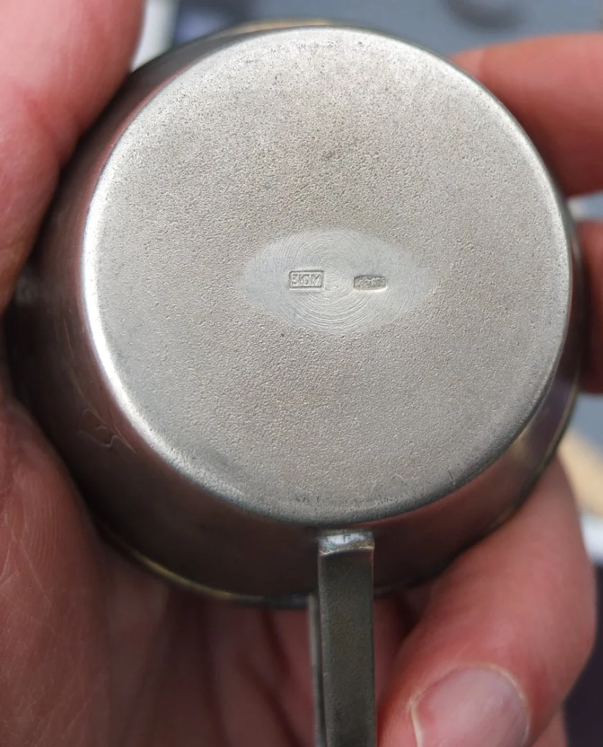 серебряные кофейные пары, 2 шт, женская и мужская, золочение, серебро 875 пр, СССР - миниатюра 4