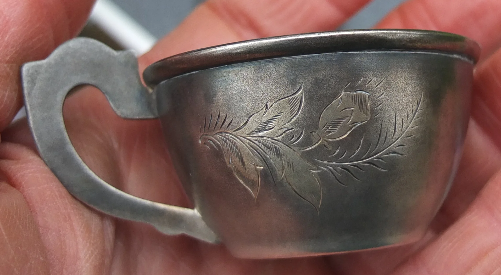 серебряные кофейные пары, 2 шт, женская и мужская, золочение, серебро 875 пр, СССР - миниатюра 8