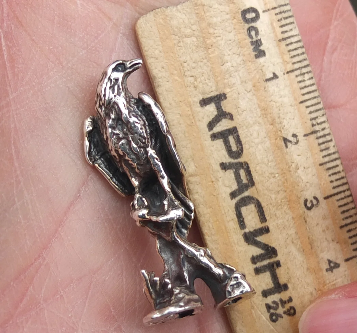 серебряная миниатюрная фигурка Сокол, - миниатюра 7