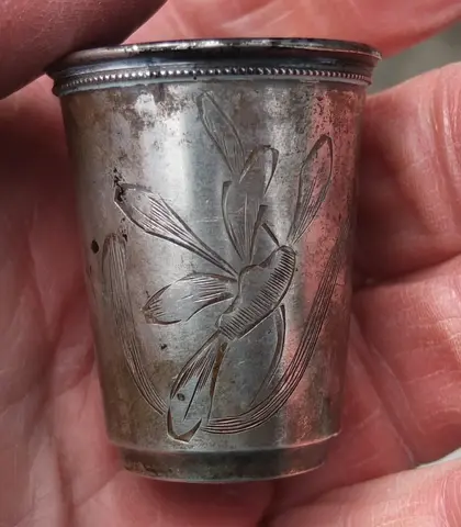 серебряная рюмка, серебро 84 проба