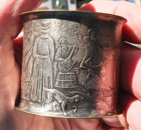 царское салфеточное кольцо, мельхиор, серебрение, Хеннеберг, Польша в составе царской России