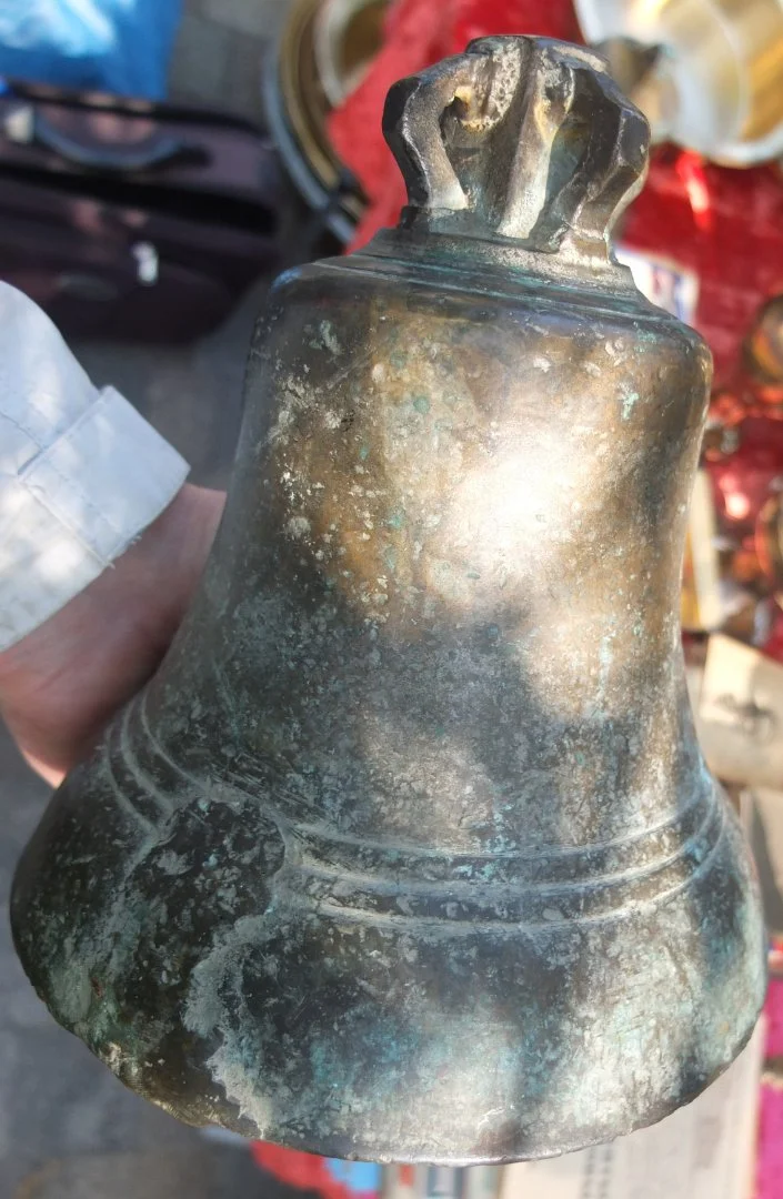 церковный колокол, высота 20 см, 19 век - миниатюра 3