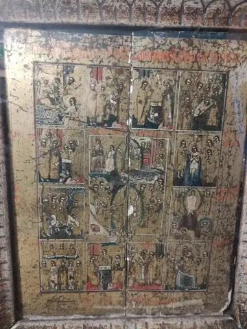 Икона Воскресение Христово, большая, 19 в
