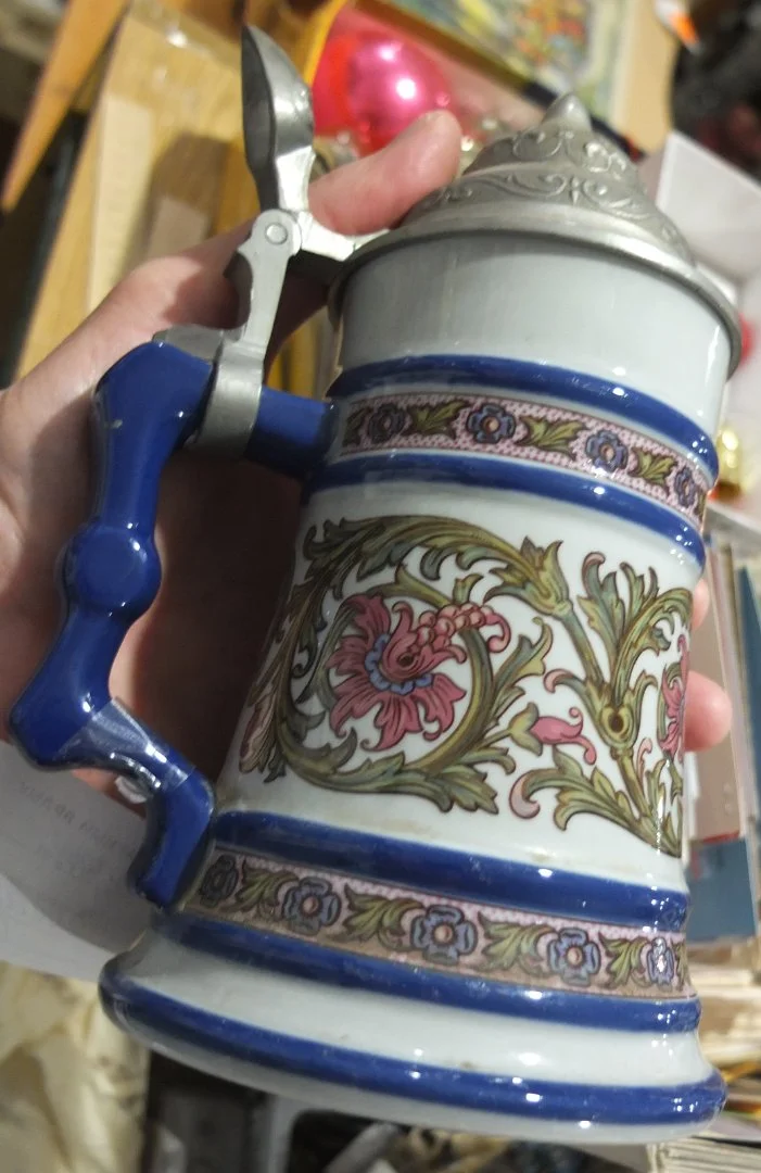 винтажная керамическая пивная кружка , Германия коллекционная , - миниатюра 2