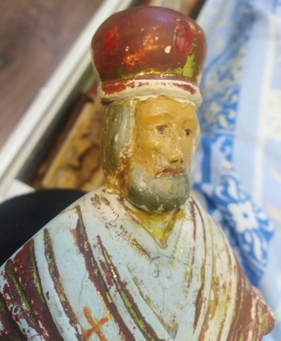 церковный барельеф Николай Можайский, 18й век - миниатюра 4