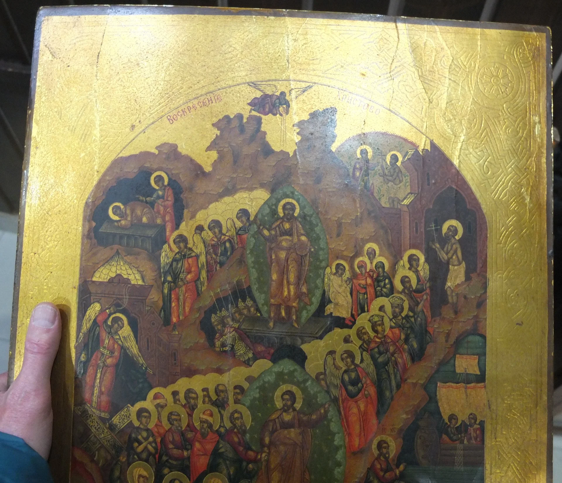 икона Воскресение Христово с праздниками, большая - изображение 1