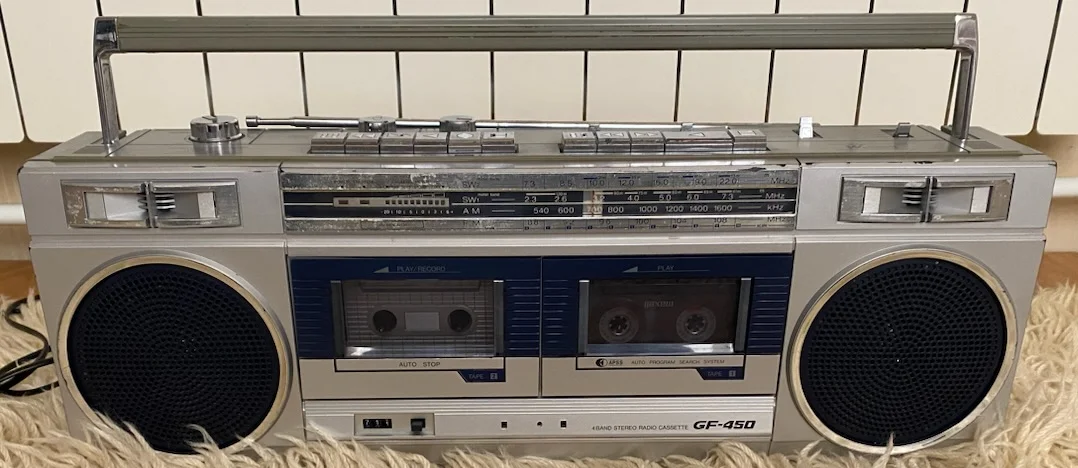 магнитола SHARP GF-450 двухкассетник, Япония, рабочий - миниатюра 3