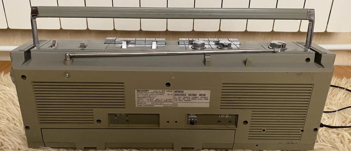 магнитола SHARP GF-450 двухкассетник, Япония, рабочий - миниатюра 6