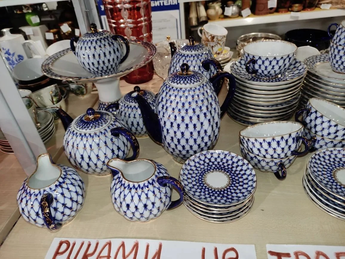 фарфоровый  чайно-кофейный сервиз ЛФЗ, 103 предмета, фарфор ЛФЗ - миниатюра 3