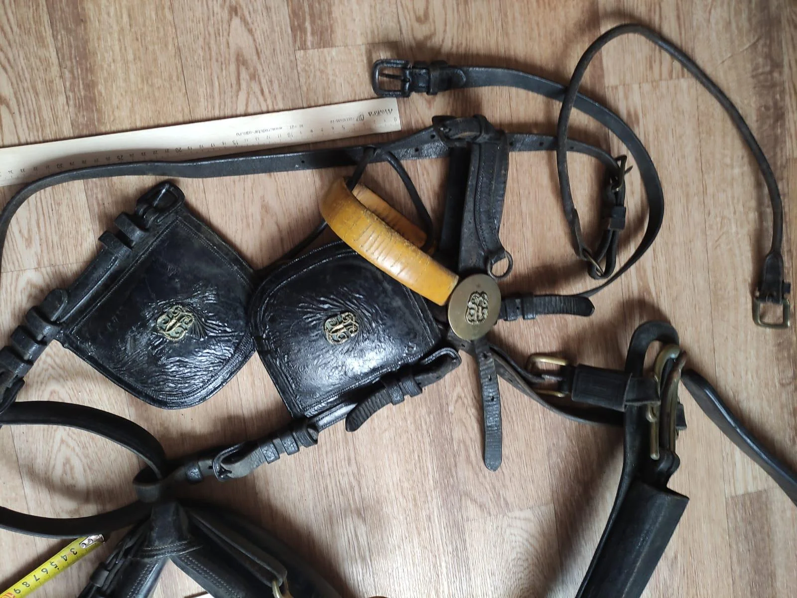 конская упряжь с Русской птицы тройки, 19 век, натуральная кожа, первая половина 19 века - миниатюра 2