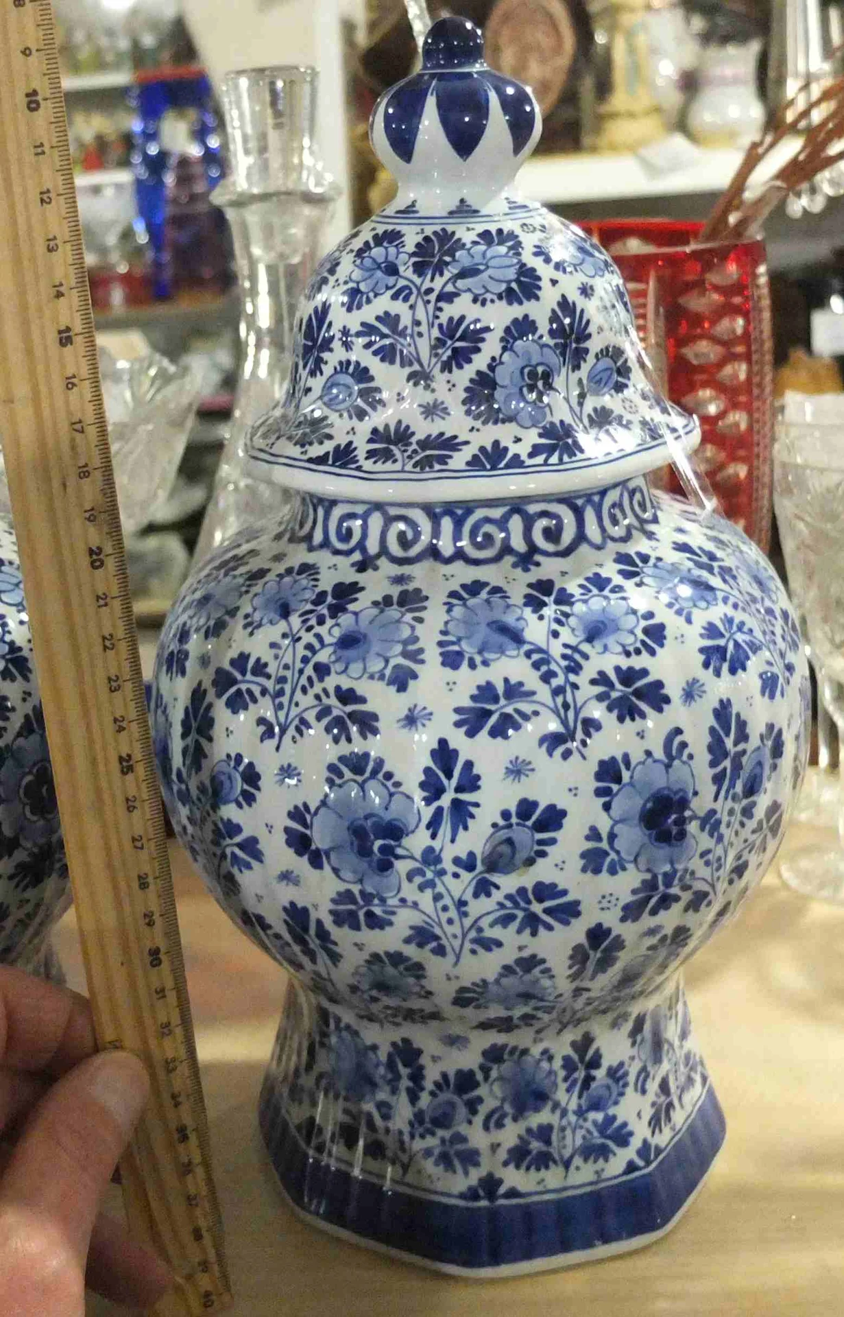 королевская фарфоровая ваза,Royal Delft, Голландия - миниатюра 3